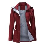 Trench coat femme insfity - capuche amovible - rouge