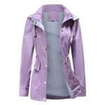 Trench coat femme insfity - capuche amovible - printemps et automne - violet