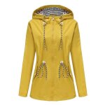 Trench - coat femme  capuche mi - long coupe - vent impermable extrieur lger grande taille couleur ...