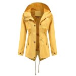 Trench - coat femme impermable mi - longue coupe - vent extrieur  capuche manches longues couleur ...