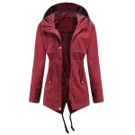 Trench - coat femme impermable mi - longue coupe - vent extrieur  capuche manches longues couleur ...