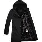 Trench coat homme funmoon hiver - noir - tailles s  4xl