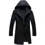 Trench coat - homme - mi long - laine - capuche - casual lgant