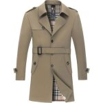 Trench coat homme mi - longue business slim fit - kaki - insfity Trench coat homme mi - longue business slim fit - kaki - insfity