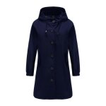 Trench - coat longue pour femme insfity - coupe - vent impermable lger - bleu