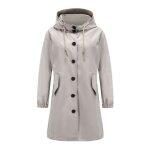 Trench - coat longue femme insfity - coupe - vent impermable lger - gris