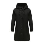 Trench - coat longue femme - insfity - coupe - vent imperméable léger - noir Trench - coat longue femme - insfity - coupe - vent imperméable léger - noir