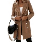 Trench - coat  revers pour femmes - type kaki - marque inconnue - manches longues - veste mi - longue ...