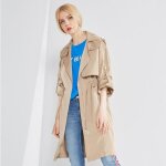 Trench femmes - funmoon - beige - coupe - vent - taille norme fran�aise - confortable