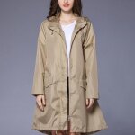 Trench femme - funmoon - impermable - coupe - vent - kaki - jaune