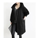 Trench femme - grande taille - long manches longues - capuche - floral - sportif Trench femme - grande taille - long manches longues - capuche - floral - sportif