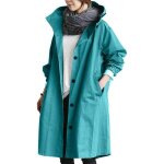 Trench femme hiver lâche à capuche sauvage élégant coupe - vent vêtements dextérieur confortables @bleu ... Trench femme hiver lâche à capuche sauvage élégant coupe - vent vêtements dextérieur confortables @bleu ...