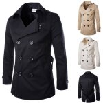 Trench homme couleur unie m - fondupin - trench homme - manches longues - multi poches