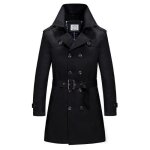 Trench homme - funmoon - trench - coat corset double boutonnage - bleu - adulte - homme