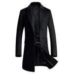 Trench homme de marque luxe automne et hiver revers  double boutonnage manteau de laine classique vtement ...