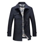 Trench homme patte de s - leoclotho - bleu - homme - adulte