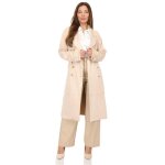 Trench mi - long crois� et cintr� avec boutons devant et sur les manches. dot� dune ceinture amovible ...