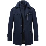 Trench pakra hommes hiver long chaud - xd567 - bleu marine