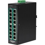 Switch poe + 16 ports - trendnet - din - rail - gigabit ethernet - noir - modèle 150937 Switch poe + 16 ports - trendnet - din - rail - gigabit ethernet - noir - modèle 150937