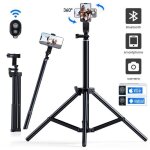 Trpied smartphone jeemak pour appareil photo portable perche a selfie 25 - 160cm aluminium avec tlcommande ...