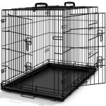 Tresko cage de transport pour chien 77 x 48 x 54 cm 2 portes pliable transportable caisse de transport ...