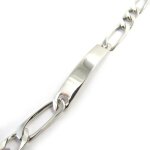 Les tr�sors de lily [m7974] - gourmette homme argent adam rhodi� (22 cm 9 mm)