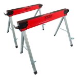 Trteaux pliables x 2 - 1000kg - mtal - surface antidrapante - poignes de transport - largeur 48mm ...