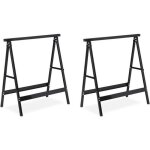 Relaxdays trteau jeu de 2 charge maximale de 100 kg stable hauteur de travail 75 cm peu de place acier ...