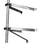 Hdsat paire detriers fixation murale en u pour m�t d�port 50 cm mat antenne tnt parabole