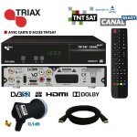 Dcodeur satellite - triax - thr 9900 hd - carte tntsat - cble hdmi 2m - lnb 1 sortie