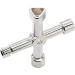 Triangle cl cl cl croix cl multifonctionnelle  4 voies tool portatif argent pour compteur lectrique ...