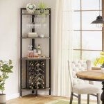 Tribesigns casier  vin tagre  vin dangle avec support en verre et tagres de rangement casier  ...