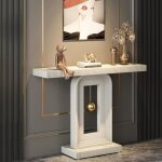 Tribesigns table console meuble entree 100cm impression marbre de couloir table dentre table console ...