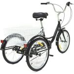 Tricycle adulte 20 3 roues avec panier tricycle 8 vitesses