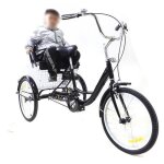 Tricycle adulte 3 roues vélo unique adulte 3 vélo avec fonction daide à larrêt noir Tricycle adulte 3 roues vélo unique adulte 3 vélo avec fonction daide à larrêt noir