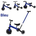 Tricycle b�b� �volutif mengda - bleu - 5 en 1 - si�ge et poign�e r�glables