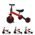 Tricycle denfant � 3 modes - willonin� - rouge - guidon r�glable