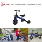 Tricycle draisienne v�lo huole 2 en 1 pour b�b�s et enfants de 18 mois � 4 ans bleu