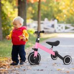 Tricycle pour enfants deux en un - huole - rose - poids jusqu� 15kg - pour b�b� de 18 mois � 4 ans