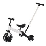 Tricycle pour enfants huole 3 en 1 avec barre de pouss�e - blanc