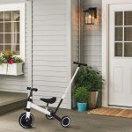 Tricycle pour enfant supfine - wheel - cadre en acier - blanc - avec barre de pouss�e