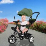 Tricycle �volutif pour enfant - homewell - yipeema - poussette d�s 9 mois - canne t�lescopique amovible ...