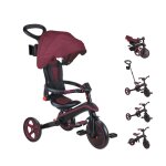 Globber - tricycle explorer 4 - en - 1 �volutif & pliable - rouge bordeaux