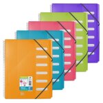 Trieur  spirale - oxford - keepin - 6 compartiments - pochettes a4 - coloris alatoire