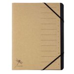 Trieur - pagna - 40061 - 11 - 12 compartiments - papier kraft - Élastique noir Trieur - pagna - 40061 - 11 - 12 compartiments - papier kraft - Élastique noir