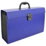 Trieur valisette - rapesco - a4 - 19 compartiments - bleu - structure rigide