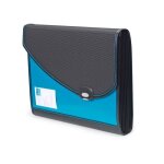 Trieur valisette - rapesco - a4 + - 13 compartiments - couleur turquoise - poigne intgre