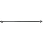 Tringle d�co feuille de bouleau en fer forg� extensible de 10mm gris 40 � 60 cm