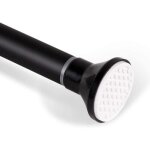 Tringle de rideau de douche - haopyou - netboat - sans per�age - acier inoxydable - 110 - 120 cm noir ...