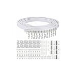 Tringle à rideau pliable - yyv - 5 mètres - crochet en métal - flexible - séparateur de pièce Tringle à rideau pliable - yyv - 5 mètres - crochet en métal - flexible - séparateur de pièce